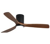 Ventilador de techo de 52» con luz, 3 aspas de madera maciza, motor reversible silencioso