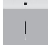 Lampada a sospensione sottile da 8 cm nera, cromata g9 lámpara colgante slim de 8 cm negro, cromo g9