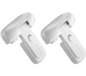 (blanco, 2 piezas) cerradura para refrigerador para bebés, cerradura para puerta de refrigerador y congelador a prueba de niños