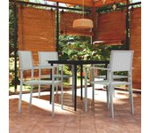 Juego de comedor de jardín de 5 piezas，conjunto de comedor de exterior，conjunto de jardín blanco cfw521635