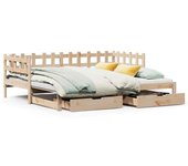Sofá cama nido con cajones sin colchón 80x200 cm