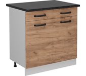 Vicco mueble bajo de cocina r-line, roble dorado, 80 cm et antracita