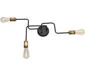 Helam tube plafón multi brazo semi empotrado negro, pátina 66cm