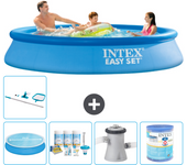 Paquete de piscina - intex - alrededor - 305x305x61 cm + accesorios a453