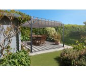 Pérgola bioclimática de acero bahia 4m x 3m beige