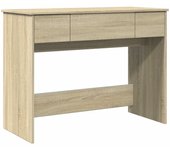 Tocador | mesa tocador | tocador de maquillaje con espejo color roble sonoma 100x45x76 cm cfw64868