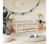 Maison exclusive - estructura de cama para niños con cajones madera pino 70x140 cm