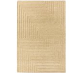 Alfombra de pura lana lisa tufted a mano con relieve square 120x170 cm