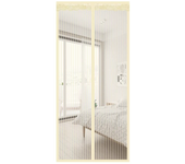 Cortina magnética antimosquitos con cierre magnético, sin taladros, apta para puertas de balcón y terraza (beige, 110 x 200 cm)