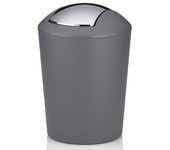 Kela 22272, cestino 1,7 l, marta, mini bagno con coperchio basculante, plastica, piccolo rifiuti da tavolo, bidone per cosmetici grigio
