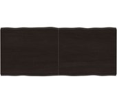 Tablero mesa madera tratada borde vivo marrón 140x60x(2-4) cm