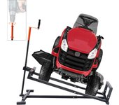 Vevor elevador cortacésped 399,1 kg, gato tornillo telescópico para tractor cortacésped, elevador con manivela, herramienta eléctrica, jardín, negro