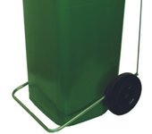 Pedal elevador de tapa de acero para cubos de basura cuadrados con ruedas - modelo para cubo de 120 litros.