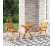 Juego de comedor de jardín 3 piezas，conjunto de comedor de exterior，conjunto de jardín madera maciza de acacia cfw239176