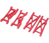 Brazos de suspensión delanteros y traseros de aluminio rc para camión de carreras cortas losi 22s sct 1/10 rc (rojo)