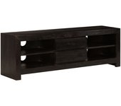 Mueble tv madera maciza de acacia 120 x 30 x 40 cm marrón oscuro