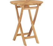Mesa de jardín plegable madera maciza de teca ø 60 cm