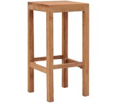 Taburetes de barra de cocina 4 unidades madera maciza de teca