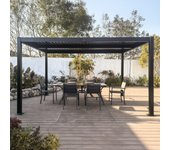 Naxos pérgola bioclimática 4x3m estructura y lamas de aluminio gris antracita