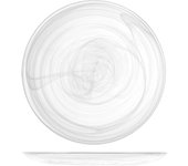 6x h&h platos alabastro blanco 27,5 vidrio