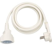 Alargador eléctrico ip20 h05vv-f3g1,5 de 2 m (blanco) con clavija plana brennenstuhl 1168980220