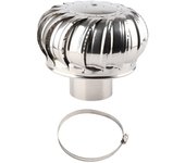 Ventilador de techo silencioso de acero inoxidable con tuberías, ventilador de techo con turbinas eólicas, ventilador de ático para uso doméstico