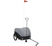 Remolque para bicicleta hierro negro y gris 30 kg cfw74275