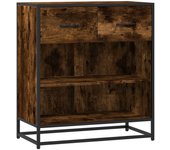 Aparador | aparador de comedor | armario de cocina madera ingeniería roble ahumado 68x35x76 cm cfw167970