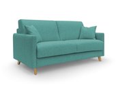 Edgar sofá cama convertible en tela felis impermeable 180 cm (mat. 140x197) verde aguamarina