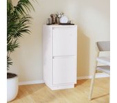 Aparador | aparador de comedor | armario de cocina de madera maciza de pino blanco 31,5x34x75 cm cfw97275