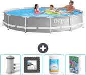 Paquete de piscina - intex - alrededor - 366x366x76 cm + accesorios cb109