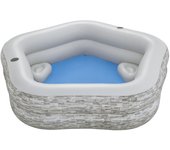 Bestway piscina hinchable familiar 213x206x53 cm +6 años jardin 54423