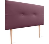 Dhome cabecero de polipiel pro con patas cabeceros cabezal tapizado cama lujo (vino tinto, 105cm)