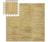 Relaxdays suelo goma estilo mármol, alfombra puzle, fitness y máquinas gimnasio, sin bpa, 0,85 m², beige