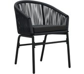 2 piezas sillas de jardín | silla de exterior | sillon jardín ratán sintético negro cfw599400