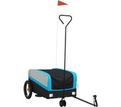 Remolque para bicicleta hierro negro y azul 30 kg cfw52697