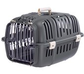 Ferplast transportín gato, transportín perro pequeño y gatos de hasta 5 kg, puerta transparente antigolpes, ranuras de ventilación, 32 x 47 x h 29 cm,