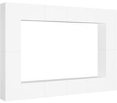 Conjunto de mueble de tv de 8 piezas, aglomerado blanco
