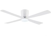 Ventilador de techo silencioso led 15w napur nórdico minimalista en blanco con temporizador y mando ø122cm
