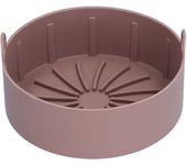 Olla de silicona para freidora de aire, sartén de silicona reutilizable y apta para alimentos, resistente al calor