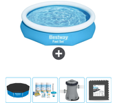 Paquete de piscina - bestway - alrededor - 305x305x66 cm + accesorios cb3