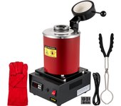 Kit de horno de fusión de oro eléctrico con crisol de grafito de 3 kg y lingotera vevor