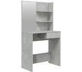 Tocador | mesa tocador | tocador de maquillaje con espejo color gris hormigón 74,5x40x141 cm cfw64753