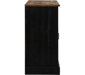 Aparador | aparador de comedor | armario de cocina halden 2 puertas correderas negro 112x40x80 cm cfw72268