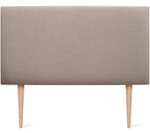Dhome cabecero de lino natural liso con patas cabezal tapizado cama dormitorio moderno top trending (tierra, 105cm)