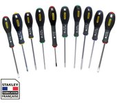Destornillador electricista + mecánico + phillips + pozi + torx - juego de 10 piezas fatmax - fmht0-62128