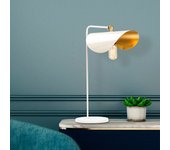 Lámpara de mesa sivani-mr-844 oro blanco metal 17x35x52 cm