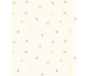 Papel pintado pared corazones multicolor - little hearts multi fine decor - rollo de 10 m x 0,53 m