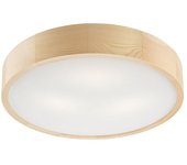 Lamkur round plafón cilíndrico pino, 3x e27