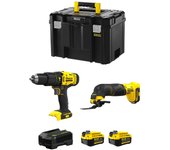 Stanley fatmax kit svk207 (sfmcd711 + sfmce500 + 2 x 4,0 ah + cargador + tstak vi)